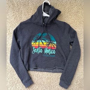 Santa Monica Cropped Hoodie